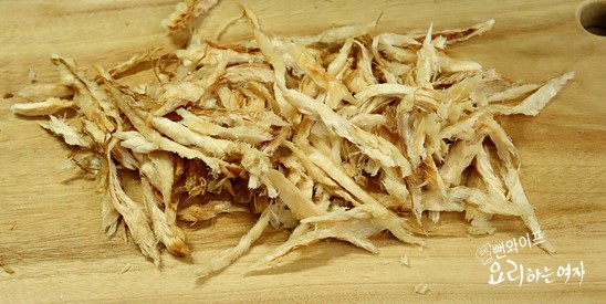 Prepare the dried pollock — step photo 2