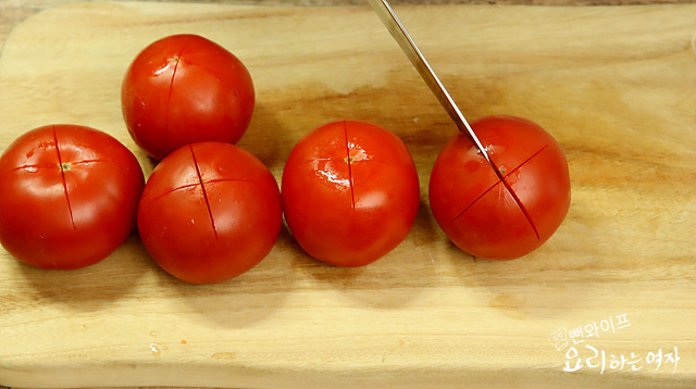 Prep the tomatoes — step photo 1