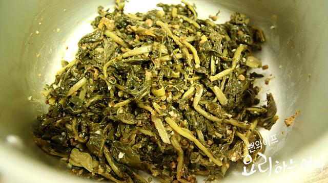 Season the radish greens — step photo 2