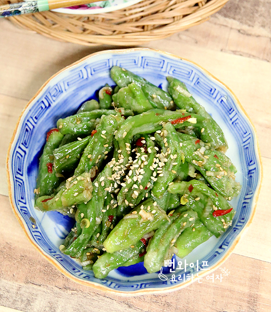 Mild Kkwari Gochu Jjim (Steamed Shishito Peppers) — finished dish