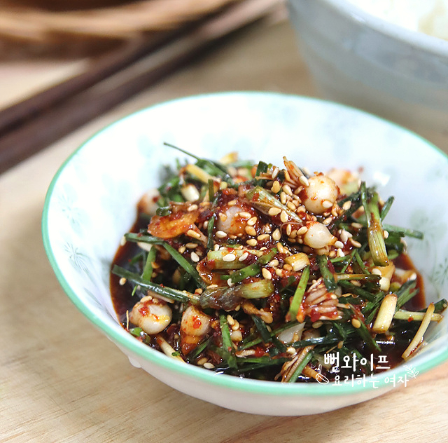 Seasoned Dallae Jang (Wild Chive Soy Sauce) — finished dish
