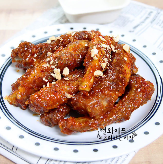 Crispy Air Fryer Deunggalbi Gui (Grilled Pork Back Ribs) — finished dish