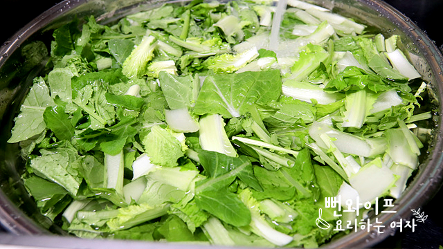 Wash and salt the radish and cabbage — step photo