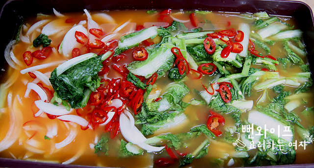 Finish the water kimchi — step photo