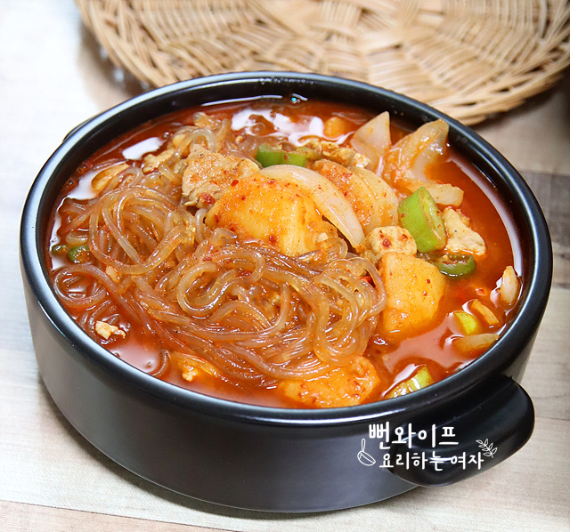 Rich Gochujang Gamja Jjigae (Spicy Potato Stew) — finished dish