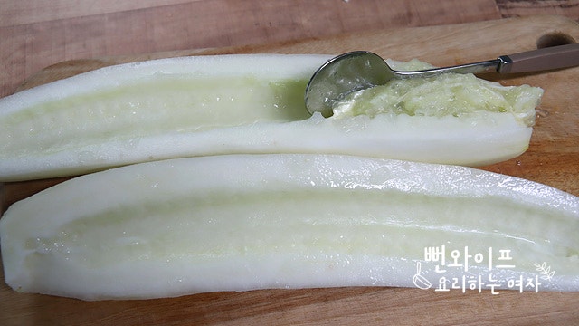 Prep and slice the cucumber — step photo 1