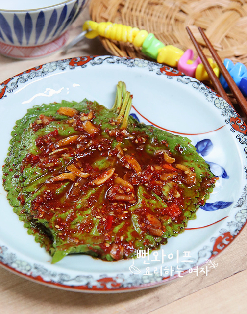 Clean-Tasting Kkaennip Kimchi (Perilla Leaf Kimchi) — finished dish