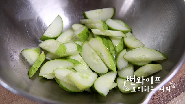 Salt the cucumber — step photo 2