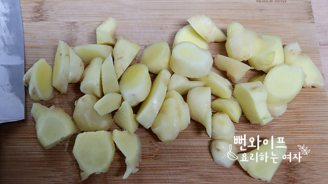 Sơ chế gừng — ảnh các bước